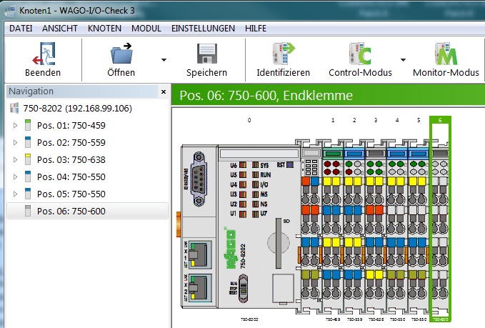 图1：成功“识别”后的 WAGO-IO-Check3-Tool